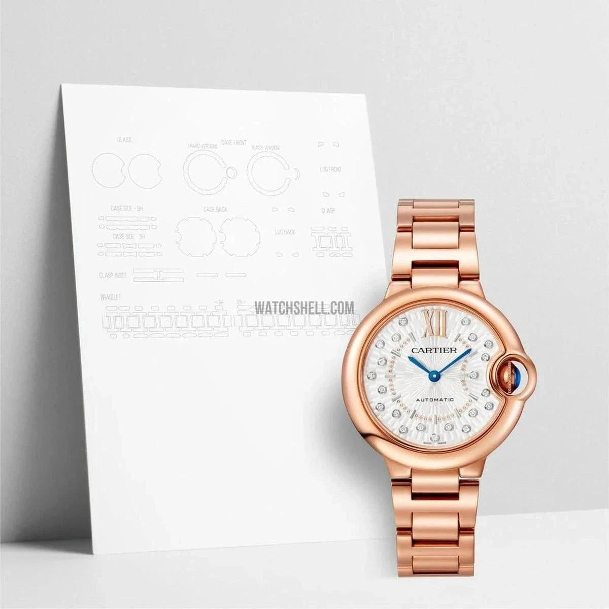 Discover the Best WatchShell Scratch Protection for Cartier Ballon Bleu WGBB0054 with Protective Film