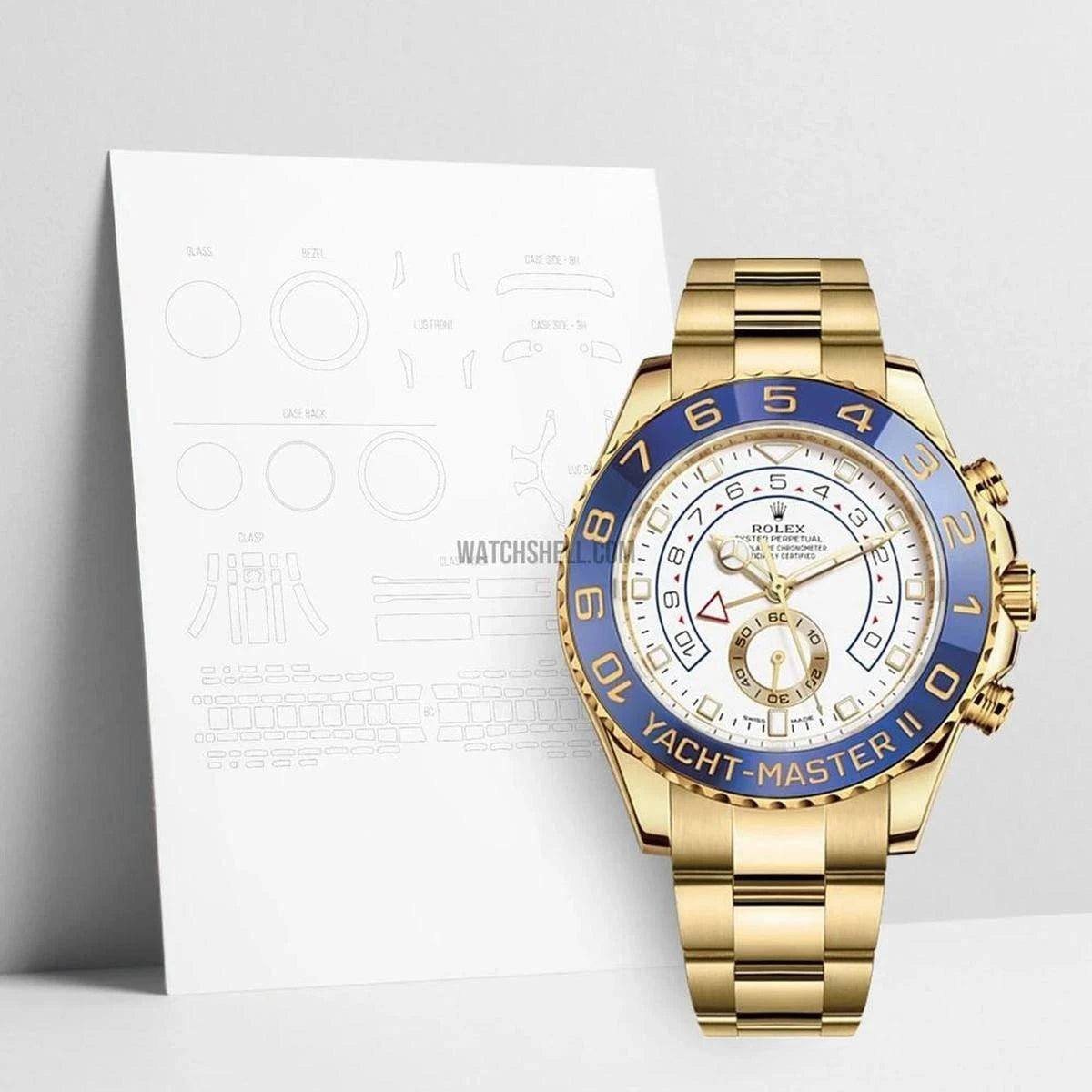 Easy Scratch Protection Film with WatchShell for Rolex Yacht-Master 116688