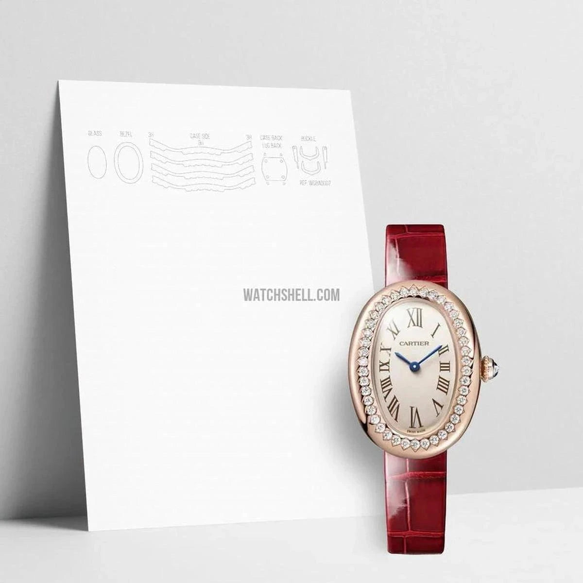 Enhance Your Cartier Baignoire WJBA0031 with WatchShell Scratch Protection
