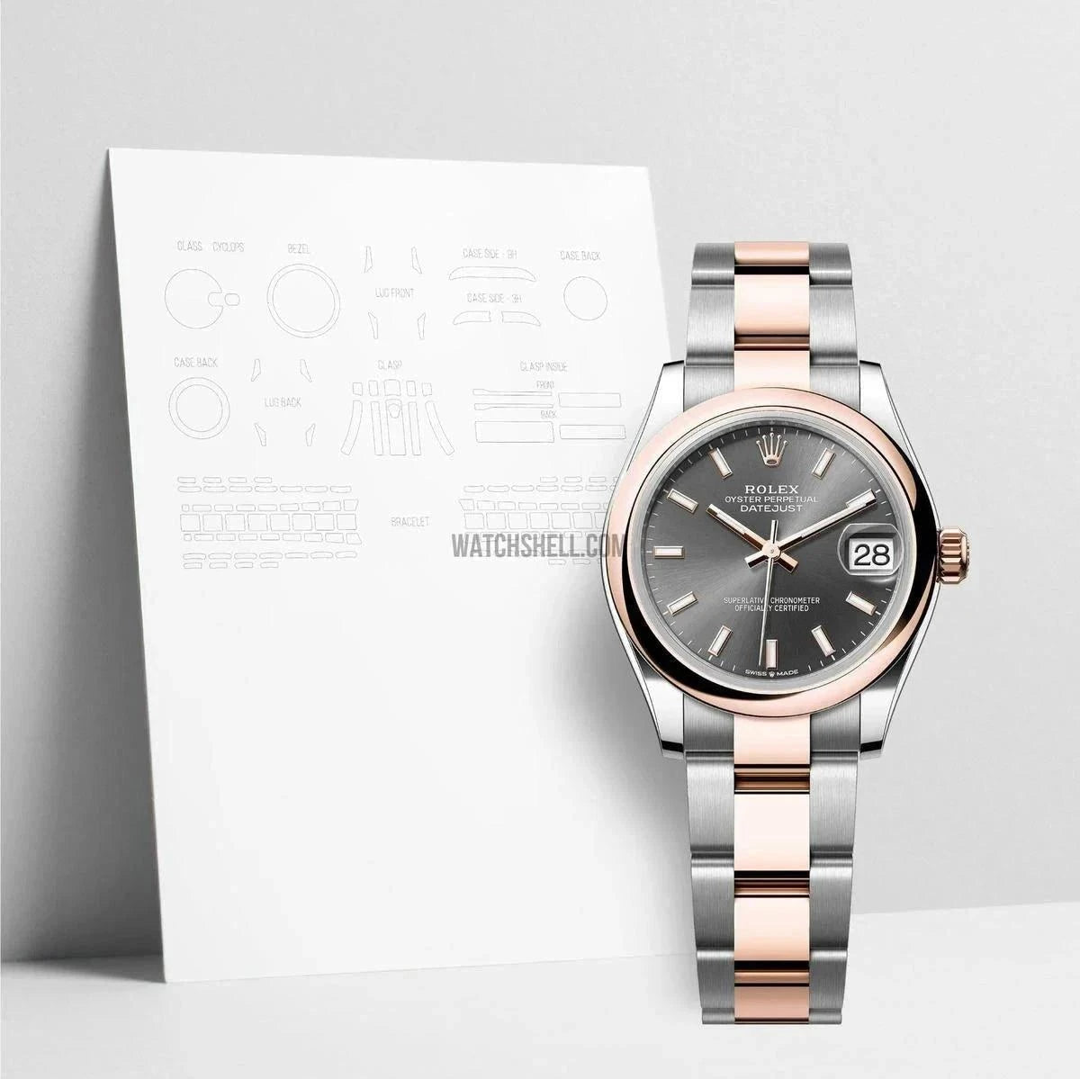Enhance Your Rolex Datejust 278241 OYS with WatchShell Scratch Protection