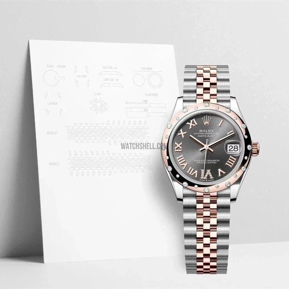Enhance Your Rolex Lady-Datejust 278341 JUB with WatchShell's Scratch Protection Film