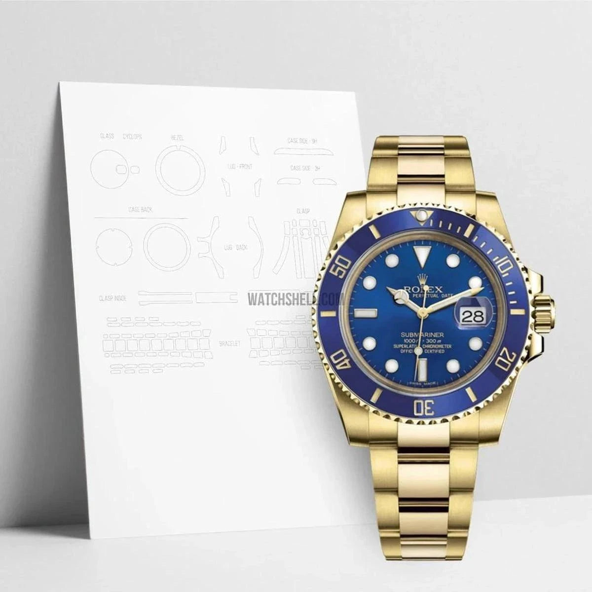 Enhance Your Rolex Submariner 116618 with WatchShell Scratch Protection Film