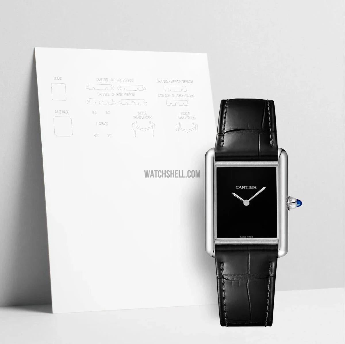 Essential Scratch Protection Film for Cartier Tank WSTA0108 with WatchShell