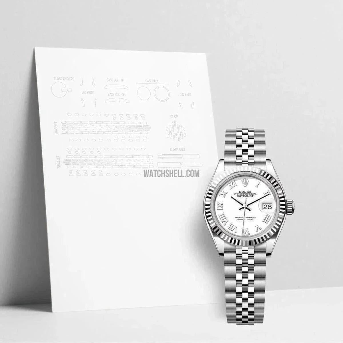 Essential Scratch Protection with WatchShell for Rolex Datejust 179174