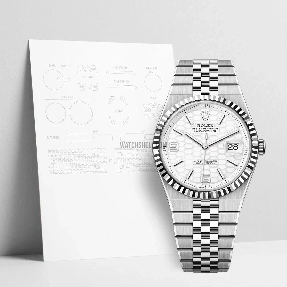 Keep Your Rolex Land-Dweller 127334 Pristine with WatchShell's Scratch Protection Film