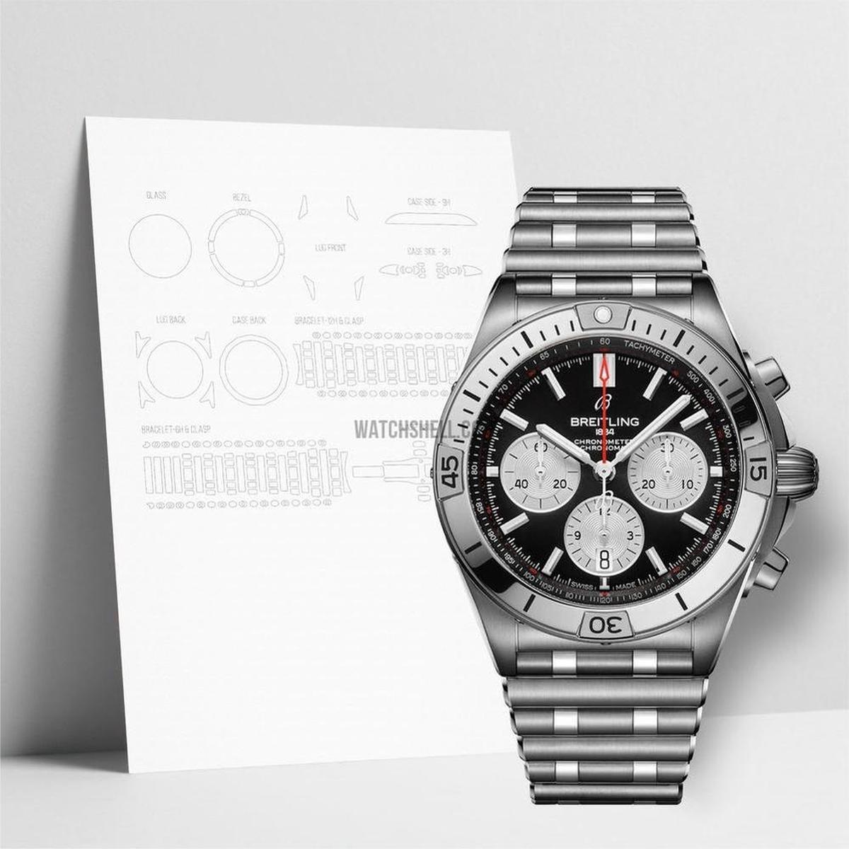 Master Scratch Protection for Breitling Chronomat AB0134101B1A1 with WatchShell Watch Protective Film