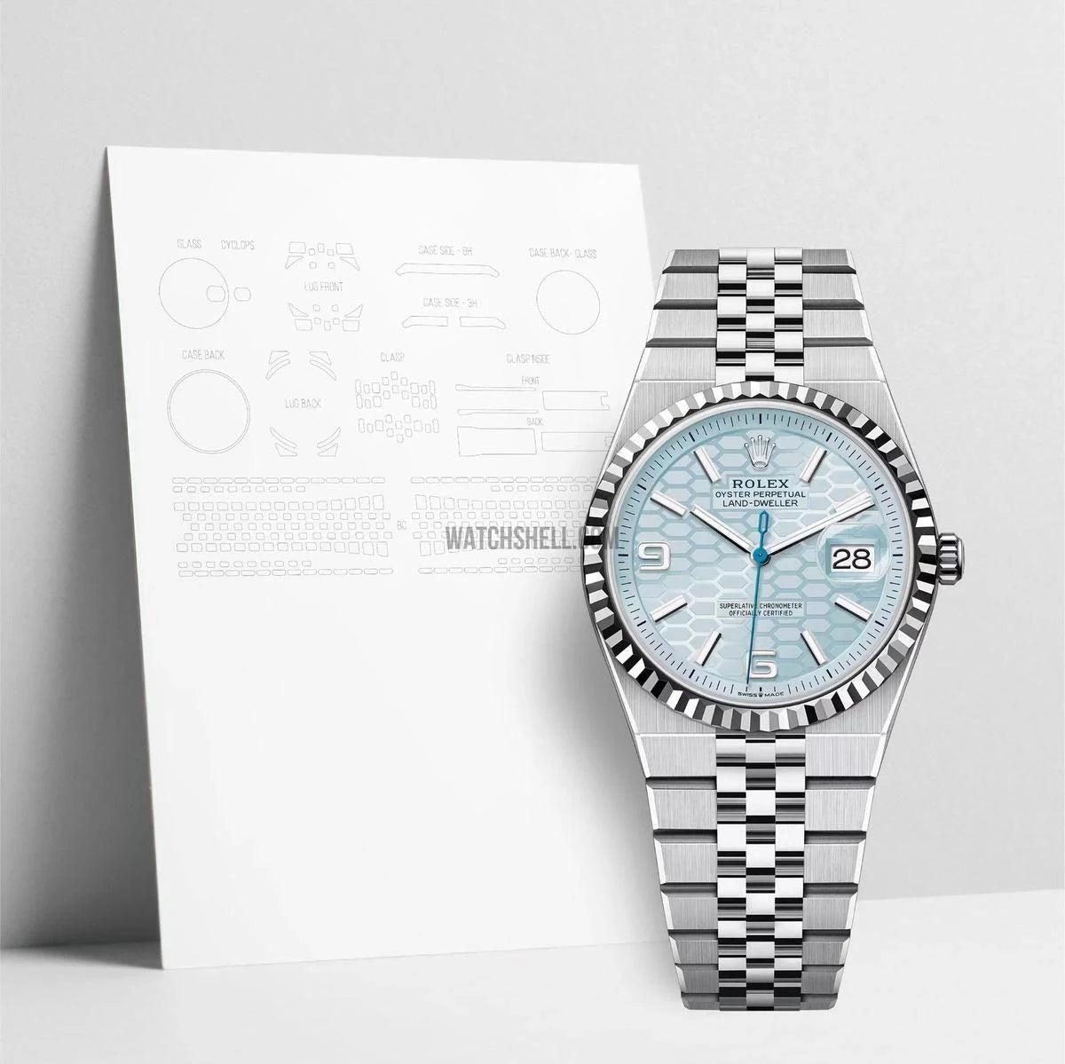 Powerful Scratch Protection with WatchShell for Rolex Land-Dweller 127236
