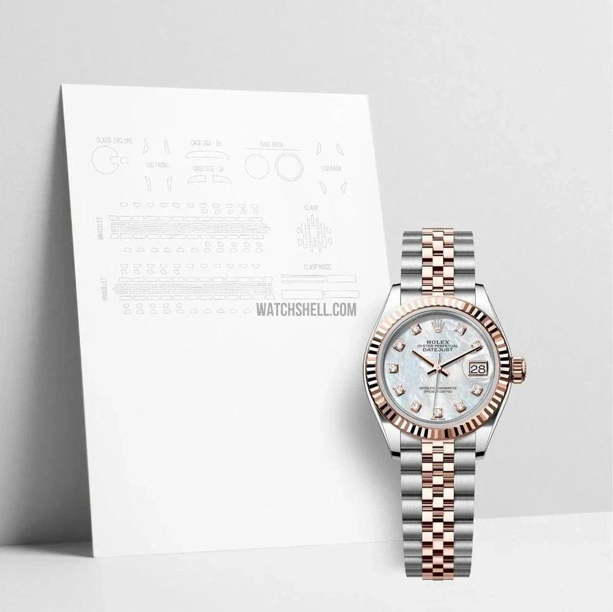 Protect Your Rolex Datejust 179171 JUB with WatchShell's Superior Scratch Protection Film