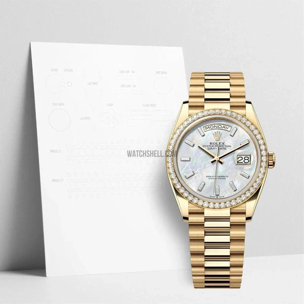 Protect Your Rolex Day-Date 128348 with WatchShell Watch Protective Film