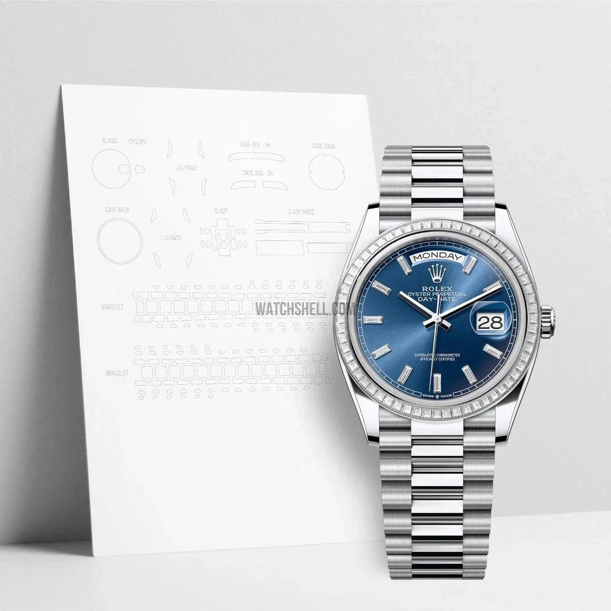 Protect Your Rolex Day-Date 128396 with WatchShell's Scratch Protection Film