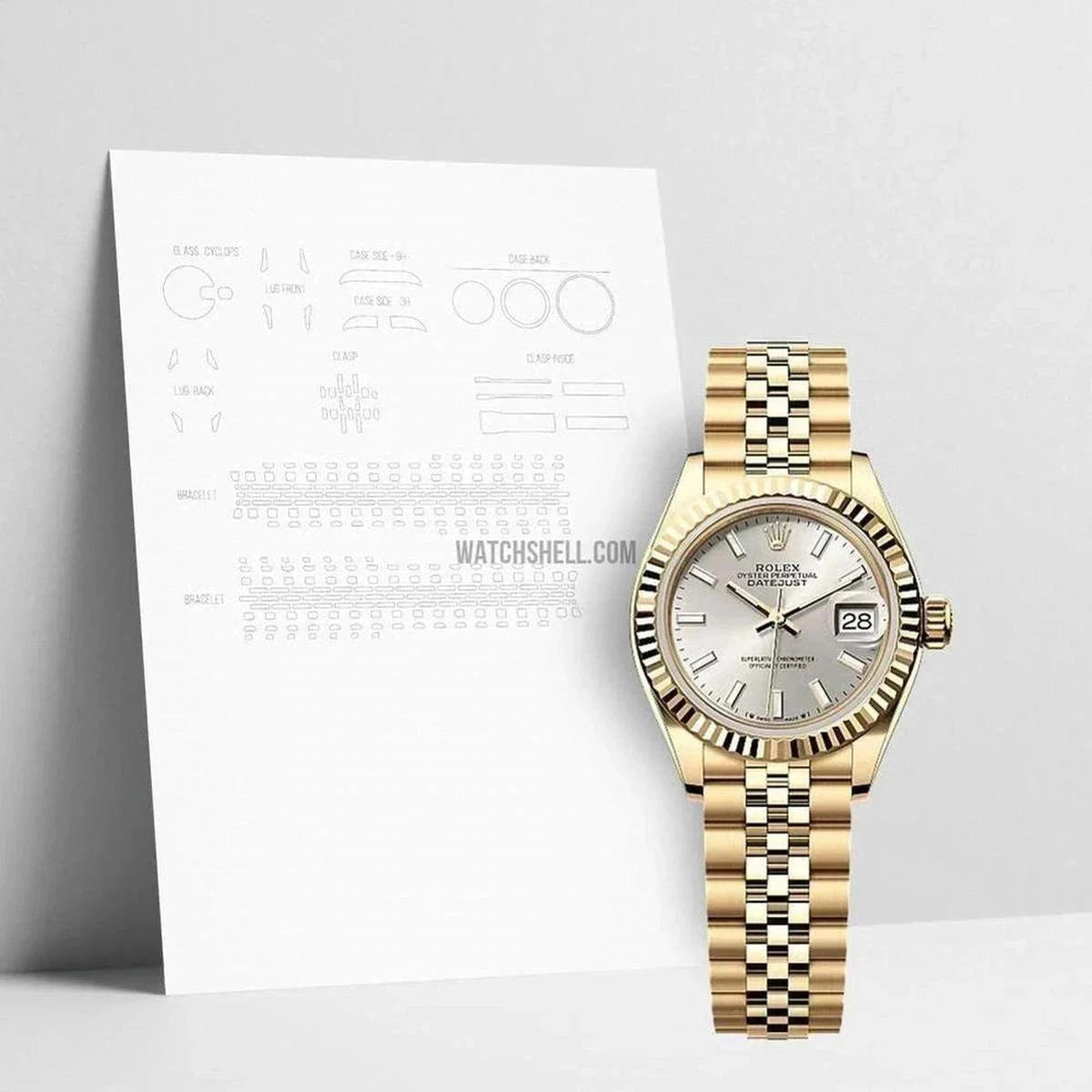 Protect Your Rolex Lady-Datejust 279178 JUB with WatchShell Watch Protective Film for Lasting Beauty