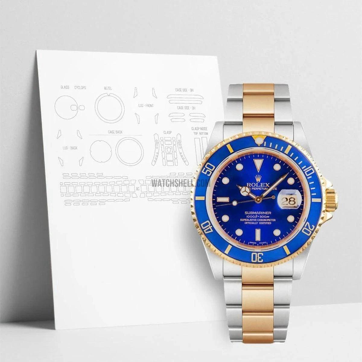 Protect Your Rolex Submariner 16613 with WatchShell's Superior Scratch Protection Film