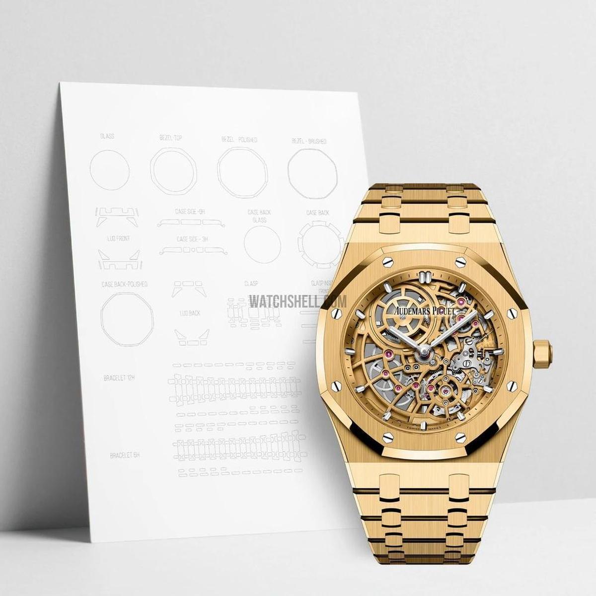Use WatchShell Watch Protective Film for Audemars Piguet Royal Oak 16204BA.OO.1240BA.01