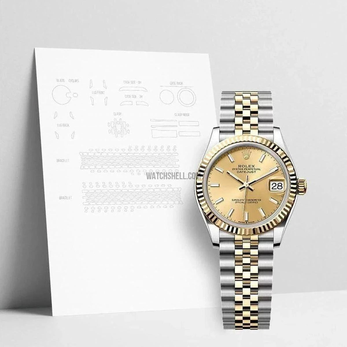 WatchShell for Rolex Datejust 278273: Ideal Scratch Protection Film Solution
