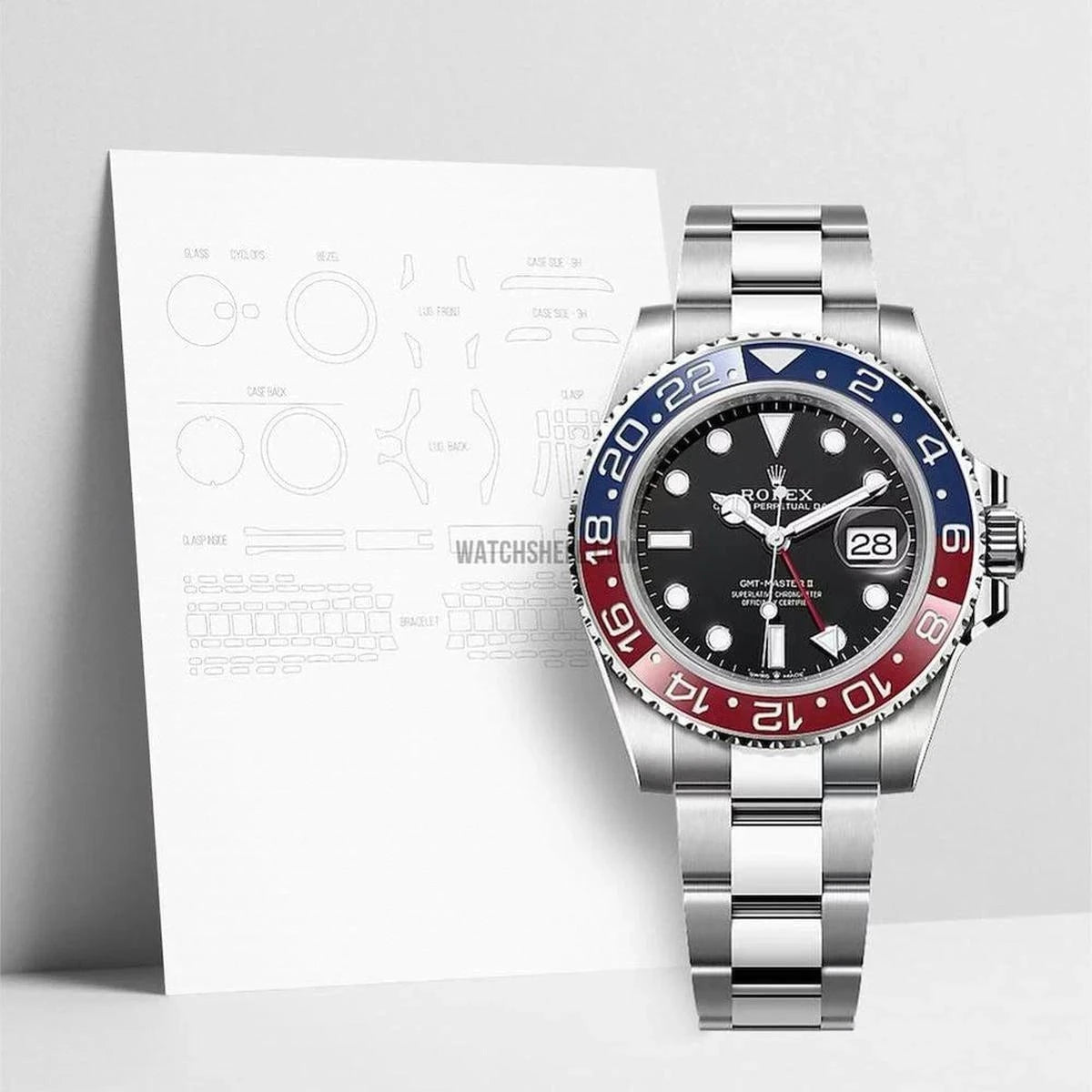 WatchShell for Rolex GMT-Master II 126710: Top Watch Protective Film for Scratch Defense