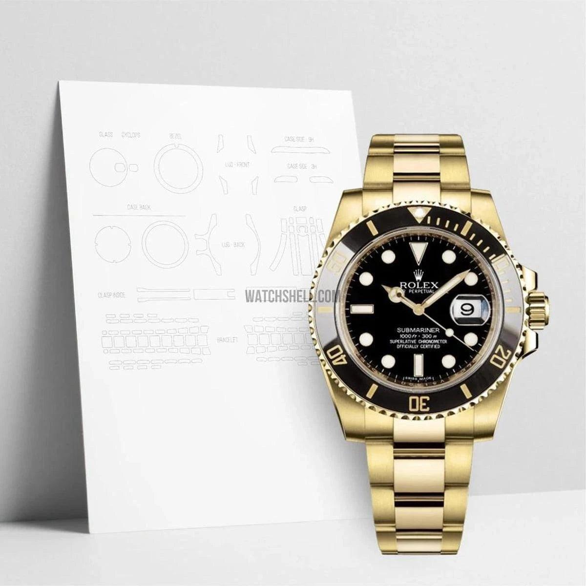 WatchShell for Rolex Submariner 116618 Protection Film for Ultimate Scratch Defense