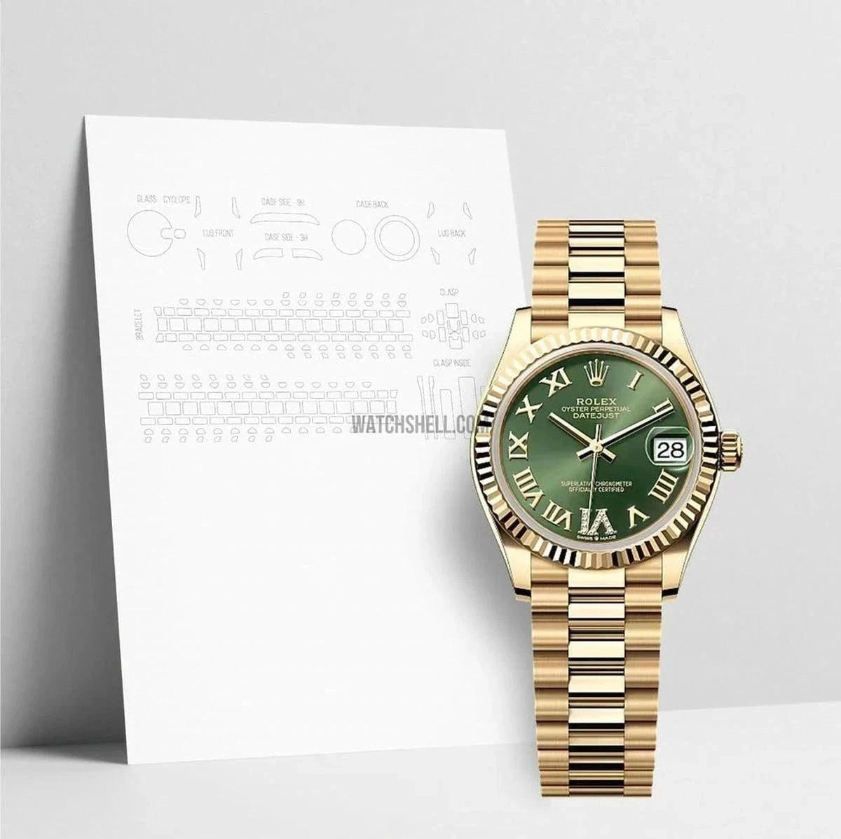 WatchShell Protection Film for Rolex Datejust 278278 Scratch-Free Assurance
