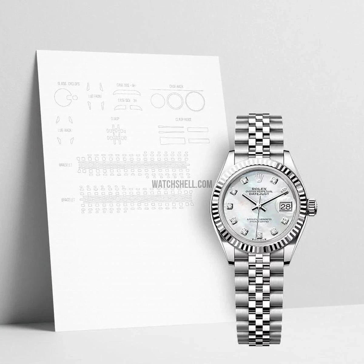 WatchShell Protection Film for Rolex Datejust 279174 Luxurious Scratch Protection