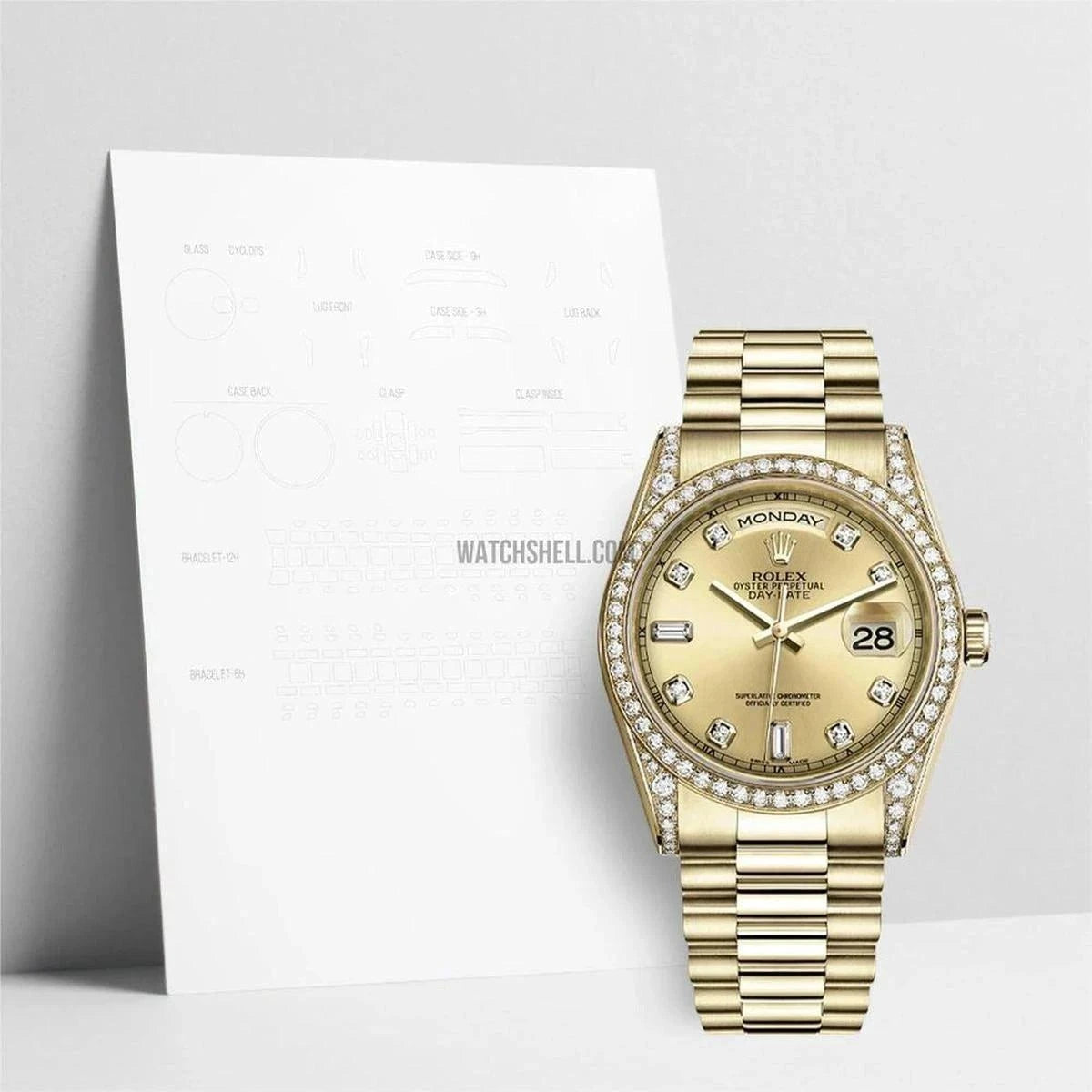 WatchShell Protection Film for Rolex Day-Date 118388 Scratch-Free Living Experience