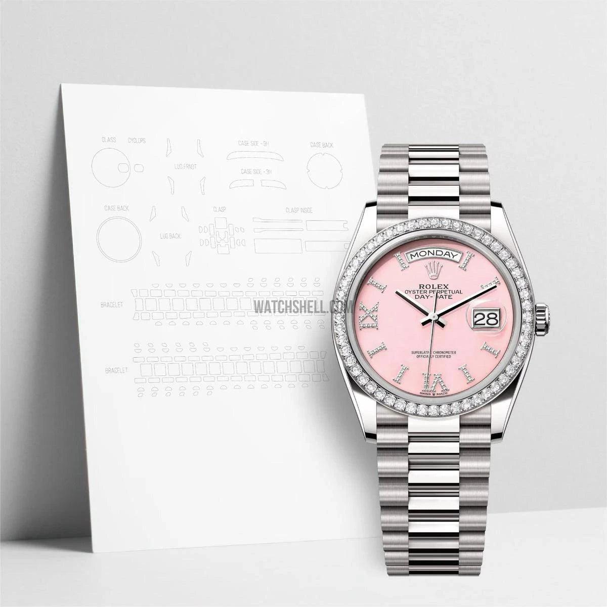 WatchShell Protection Film for Rolex Day-Date 128349 Keeps Your Watch Scratch-Free