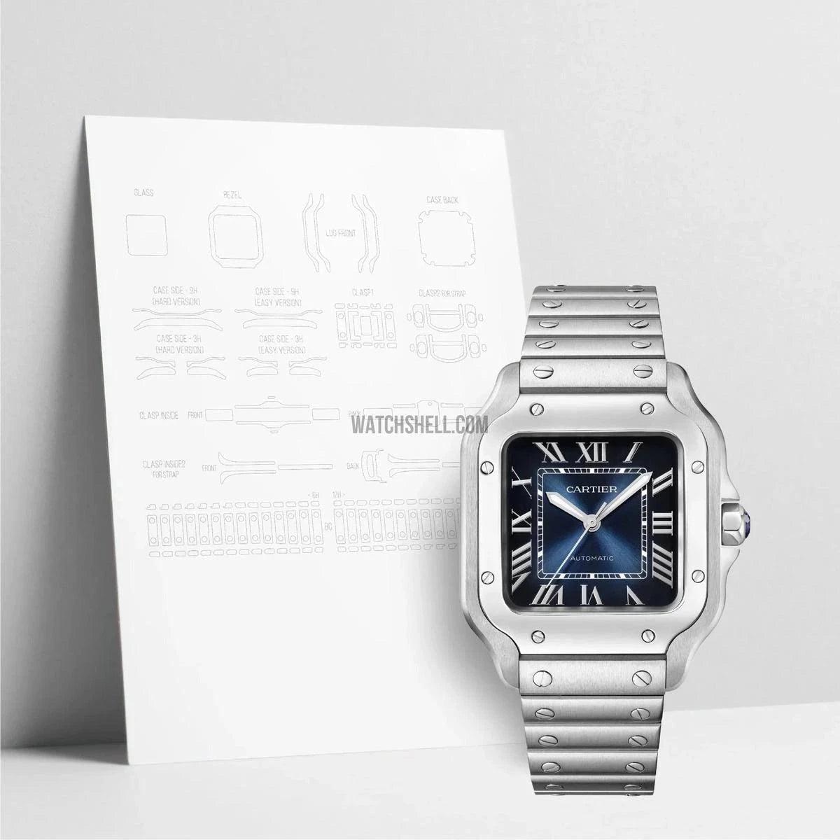 WatchShell Protection for Cartier Santos WSSA0063 Essential Scratch Protection
