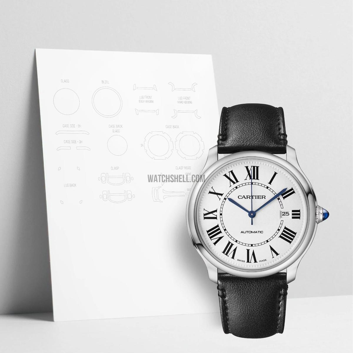 WatchShell Protective Film for Cartier Ronde WSRN0032 Optimal Scratch Protection