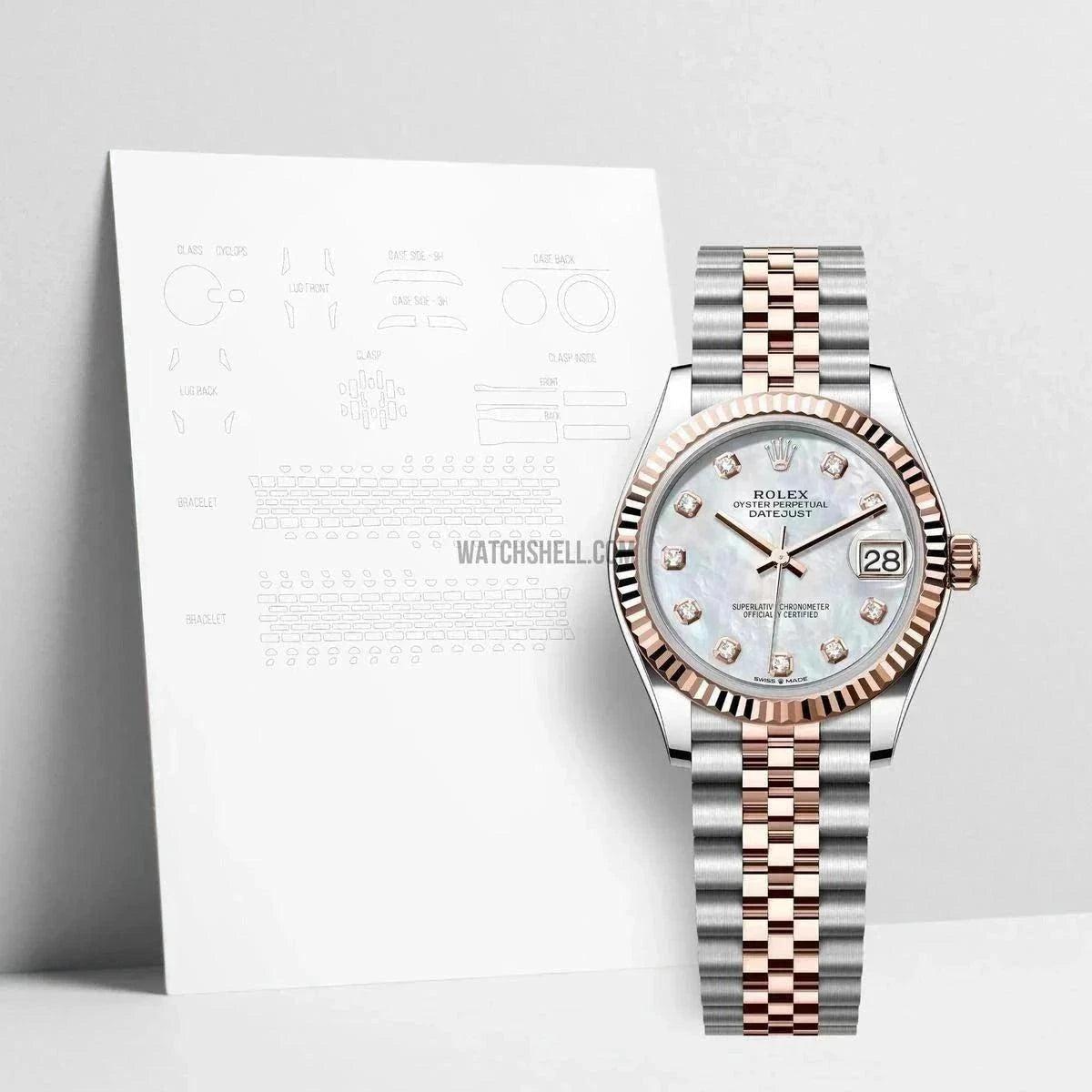 WatchShell Protective Film for Rolex Lady-Datejust 278271 JUB Ensures Scratch-Free Timeless Elegance