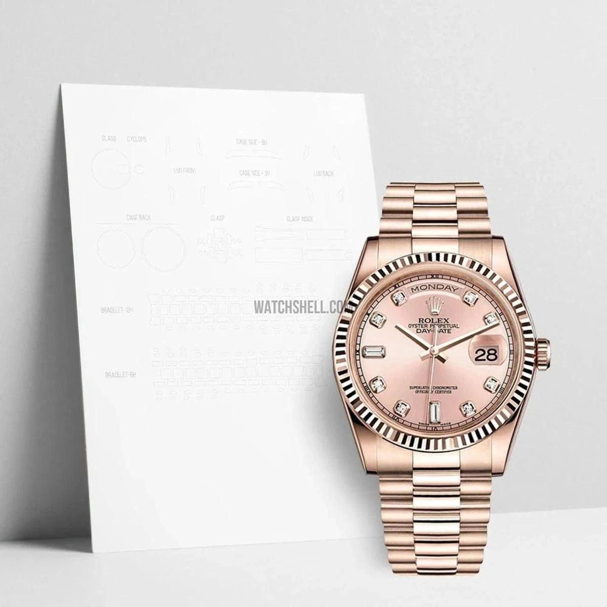 WatchShell protects your Rolex Day-Date 118235 effortlessly with top-quality watch protective film