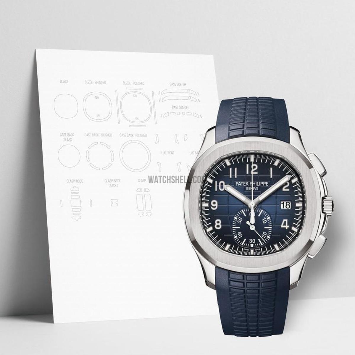 WatchShell Scratch Protection: Essential Armor for Your Patek Philippe Aquanaut 5968G.