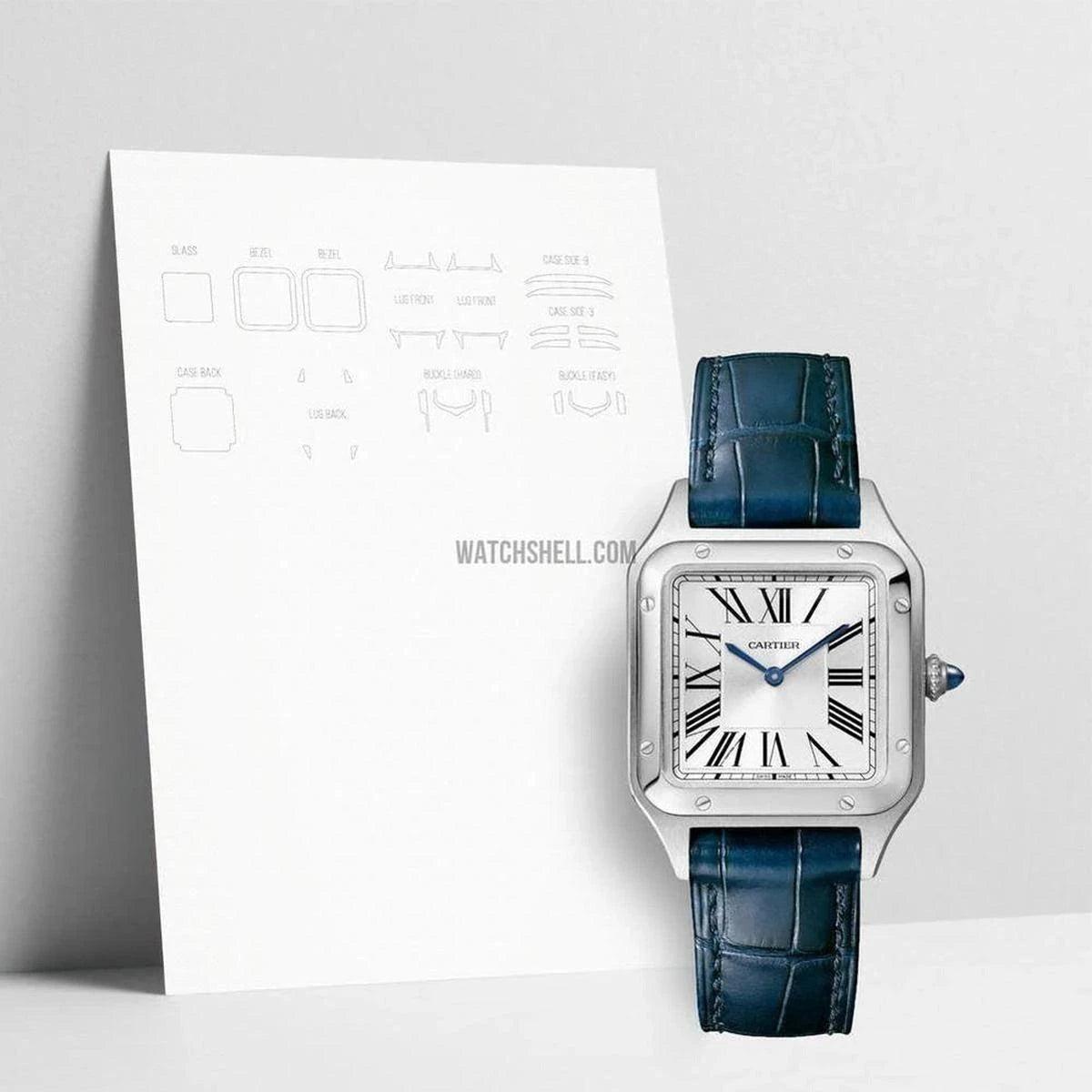 WatchShell Scratch Protection Film for Cartier Santos WSSA0086 to Preserve Pristine Shine