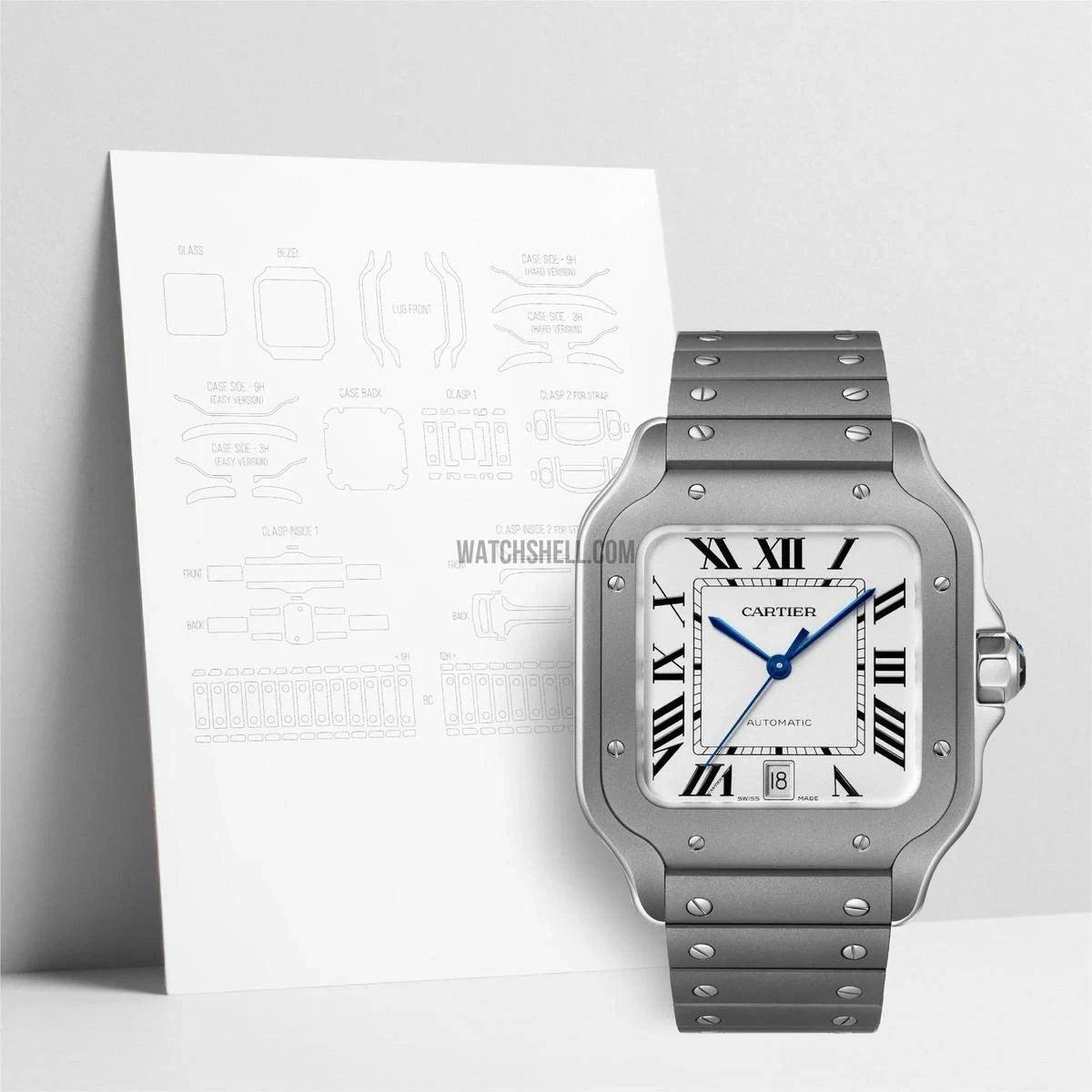 WatchShell Scratch Protection Film for Cartier Santos WSSA0089 Keep Your Watch Pristine