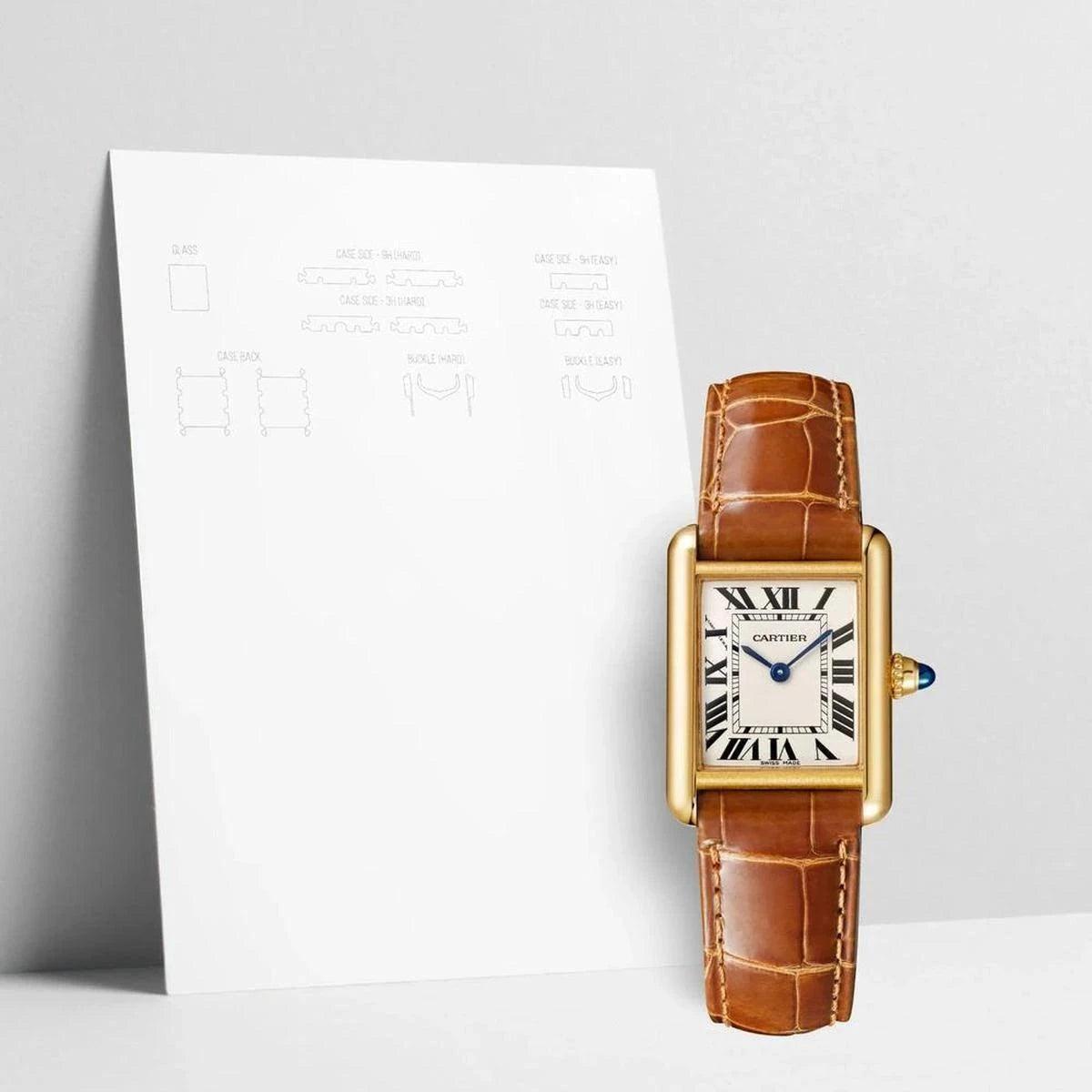 WatchShell Scratch Protection Film for Cartier Tank WGTA0342 Keeps Your Watch Pristine