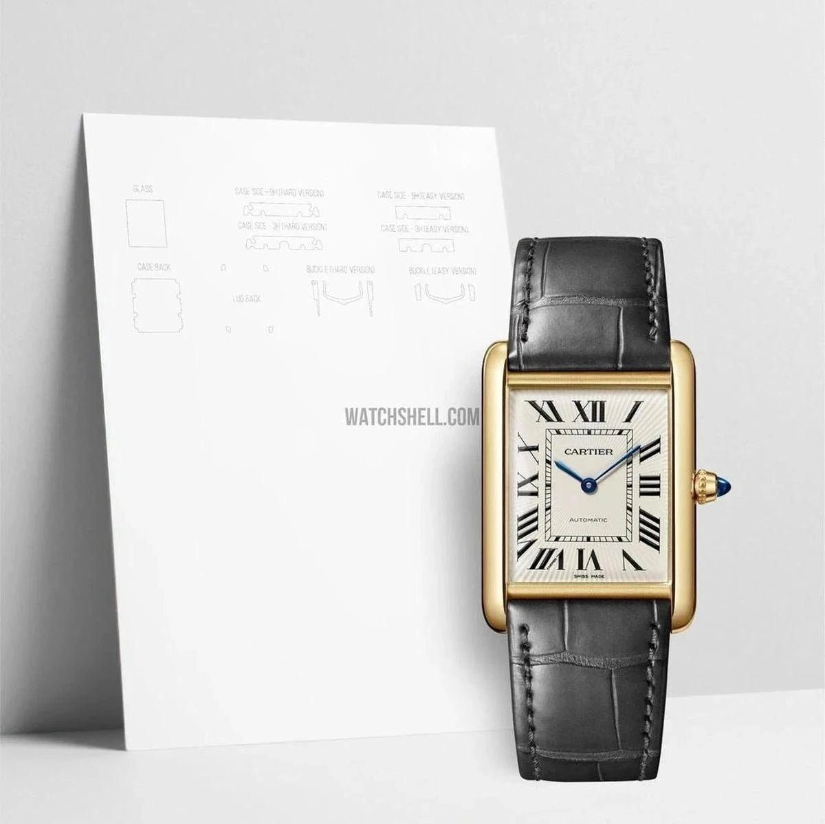 WatchShell Scratch Protection Film for Cartier Tank WGTA0357 Ensures Long-lasting Elegance