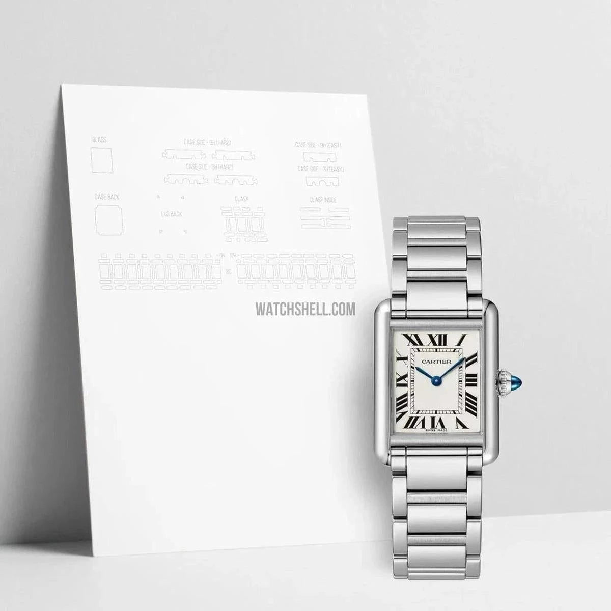WatchShell Scratch Protection Film for Cartier Tank WSTA0107 Protection