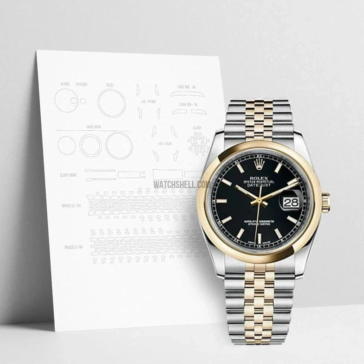 WatchShell Scratch Protection Film for Rolex Datejust 116203: Your Watch’s Best Defense
