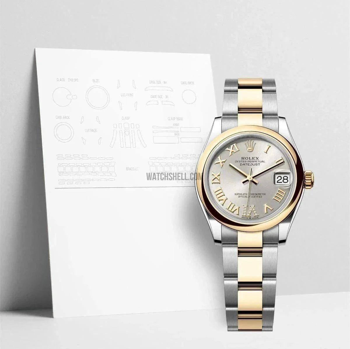 WatchShell Scratch Protection Film for Rolex Datejust 278243 Safeguards Elegance