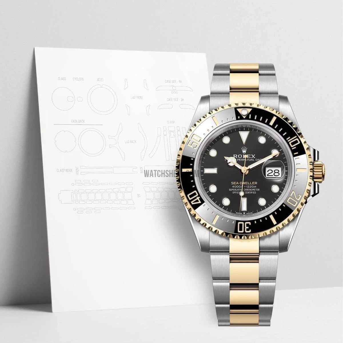 WatchShell Scratch Protection Film for Rolex Sea-Dweller 126603 Ensures Long-Lasting Durability