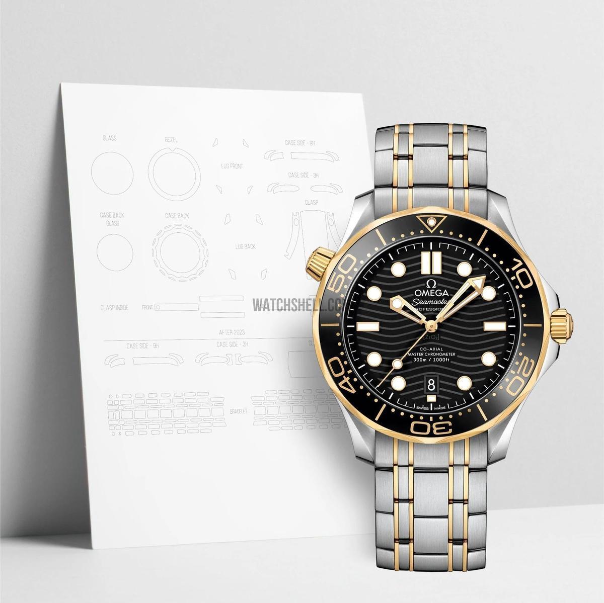 WatchShell Scratch Protection Film for Your Omega Seamaster 210.20.42.20.01.002