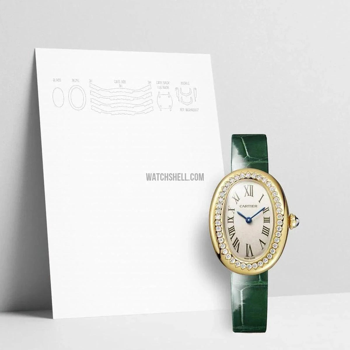WatchShell Scratch Protection for Cartier Baignoire WJBA0038 Effective and Elegant Watch Protection