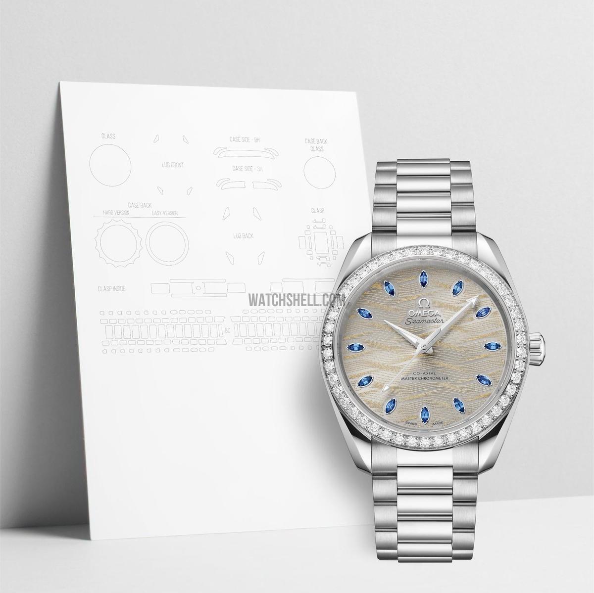 WatchShell Ultimate Watch Protective Film Solution for Omega Seamaster 220.55.38.20.99.003