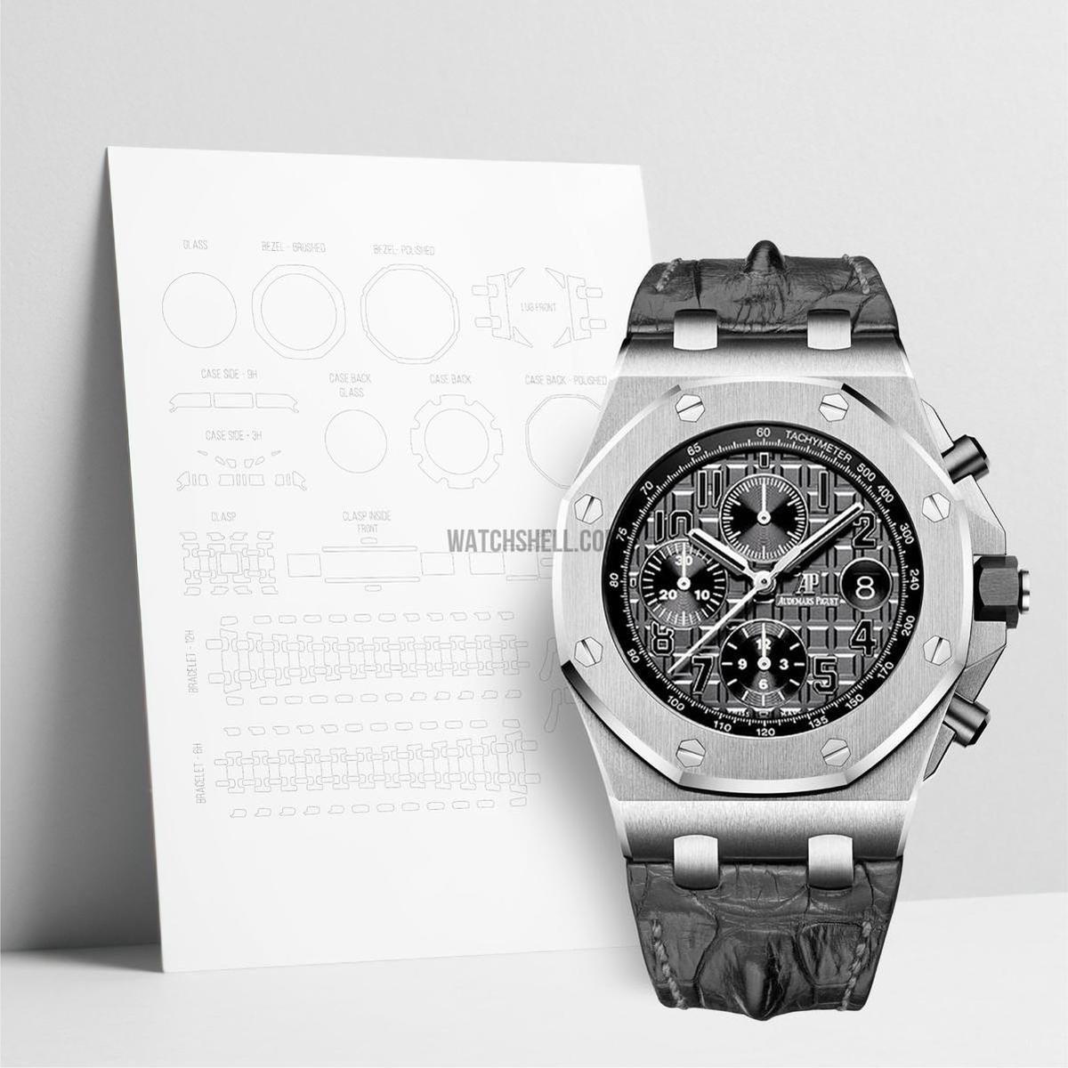 WatchShell Watch Protective Film: Essential Scratch Protection for Audemars Piguet Royal Oak Offshore 26470ST.OO.A104CR.01