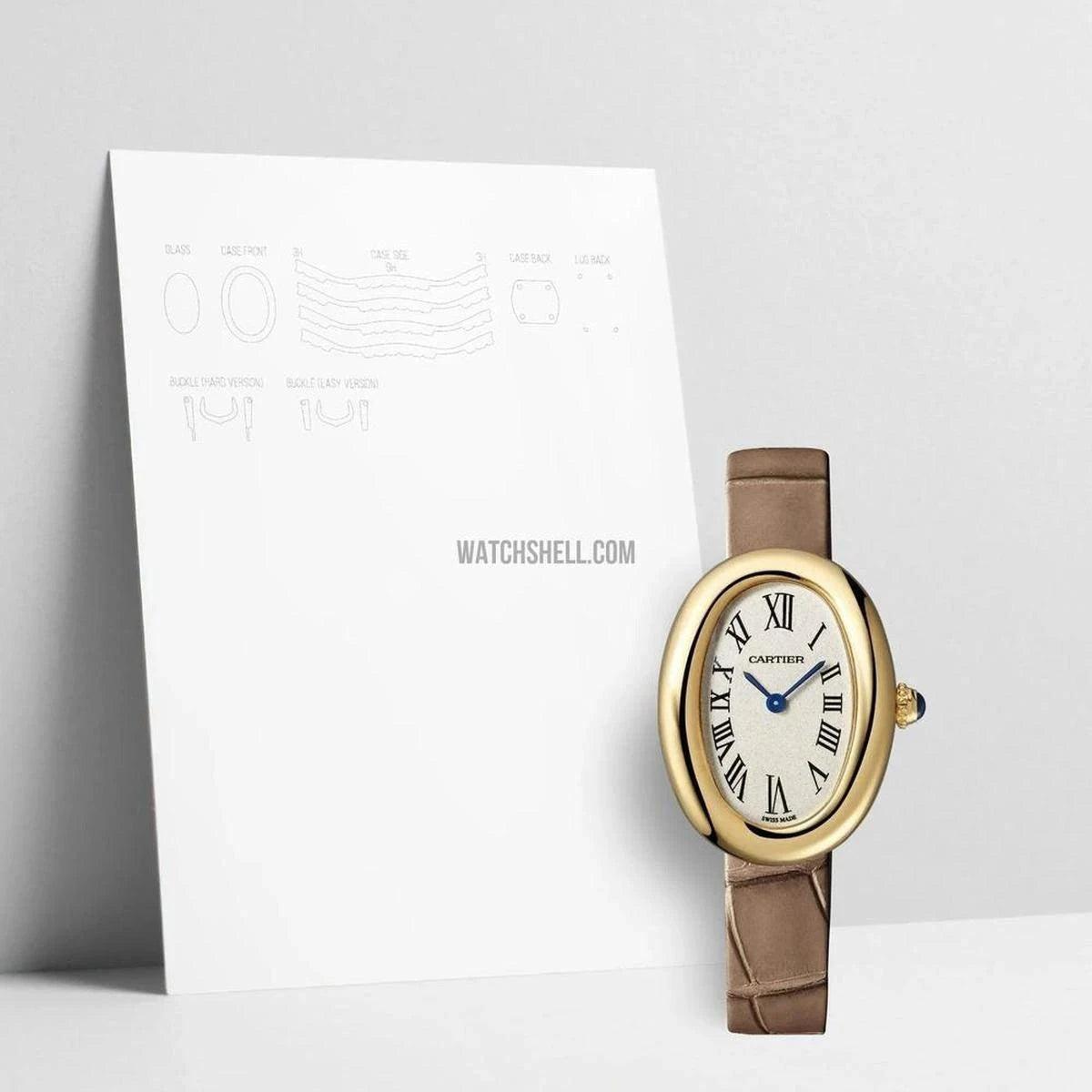WatchShell Watch Protective Film for Cartier Baignoire WGBA0007 Essential Scratch Protection