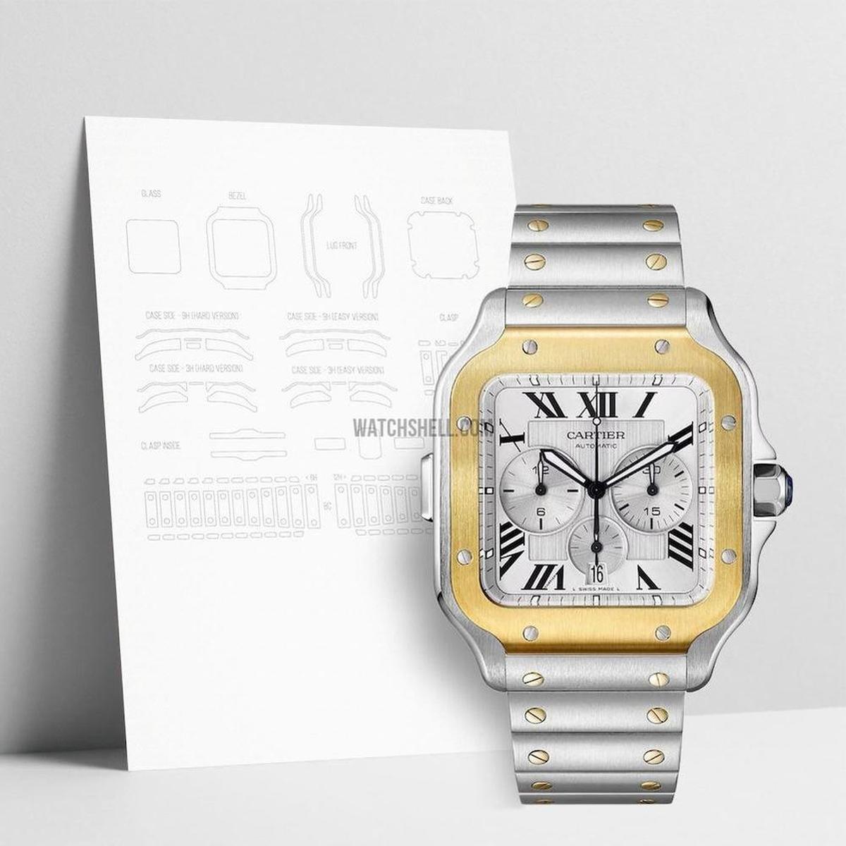 WatchShell Watch Protective Film for Cartier Santos W2SA0008