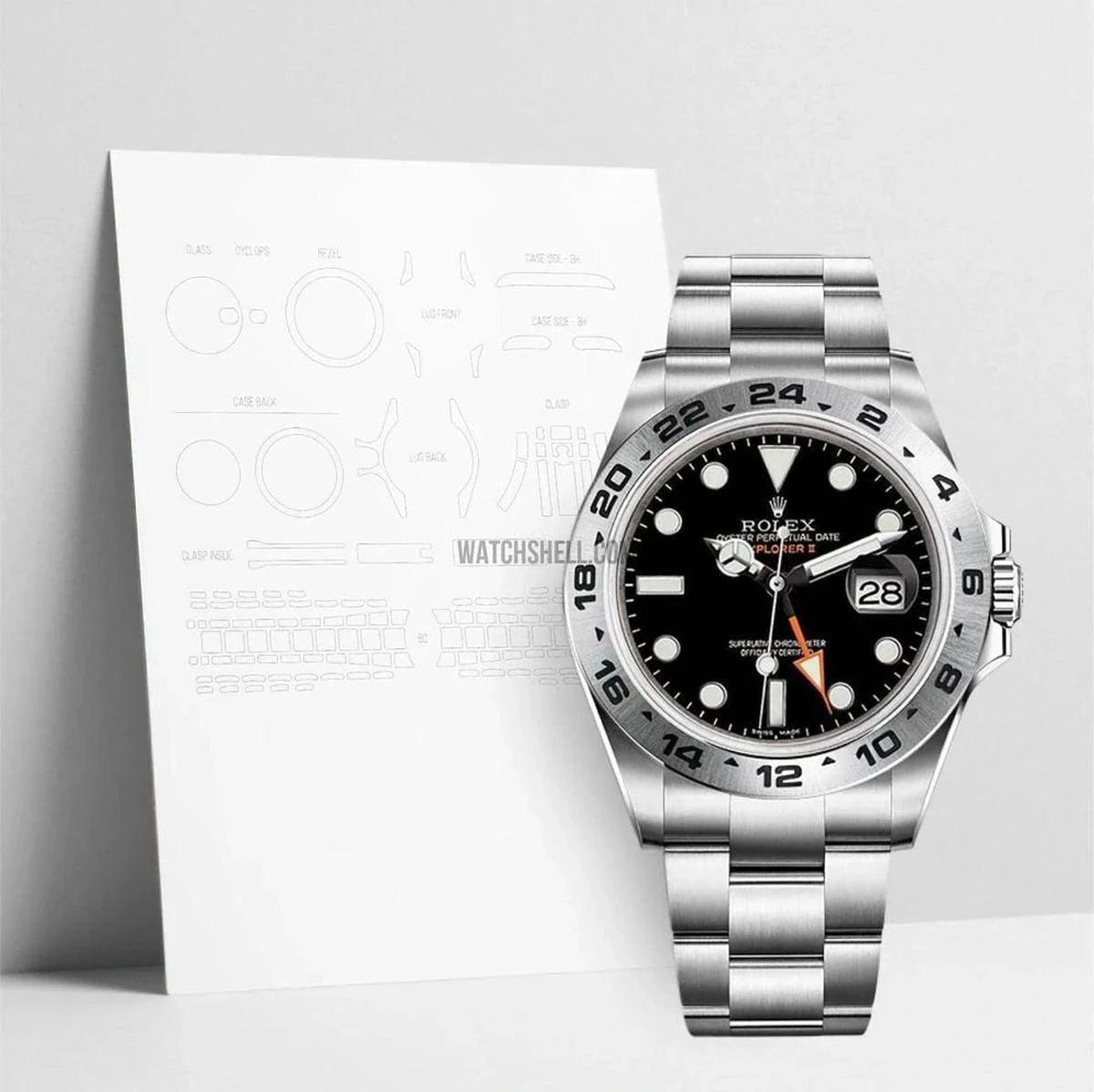 WatchShell Watch Protective Film for Rolex Explorer II 216570 Clean and Shielded