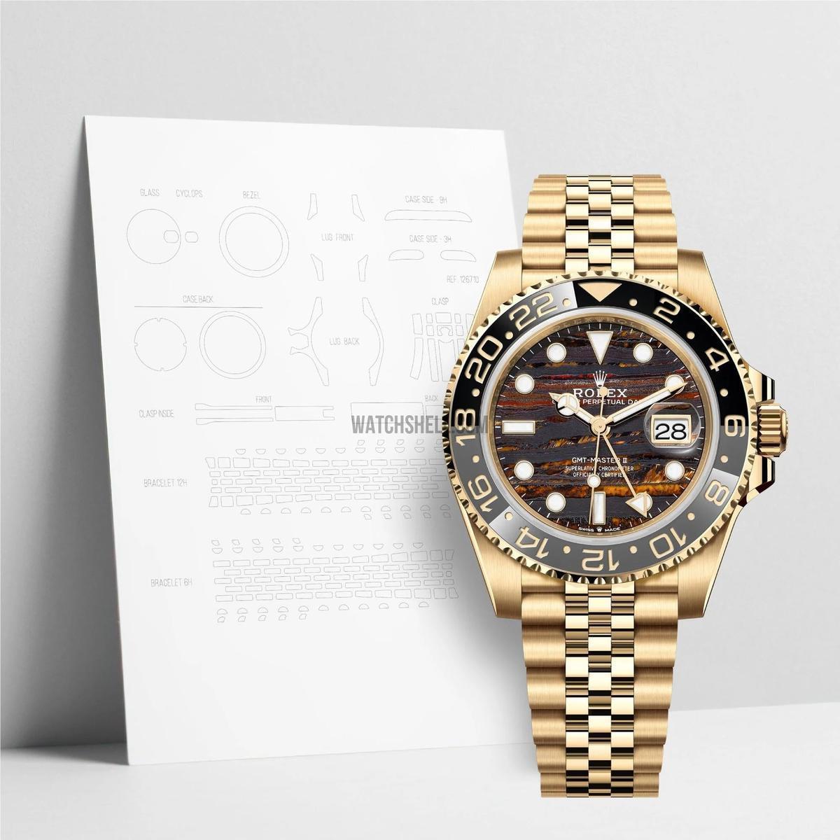 WatchShell Watch Protective Film for Rolex GMT-Master II 126718 JUB Perfect Scratch Protection