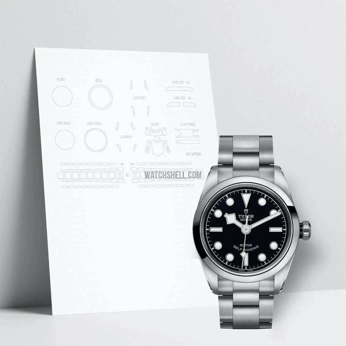 WatchShell's Scratch Protection Film for Tudor Black Bay M79580-0001 Protects Your Investment