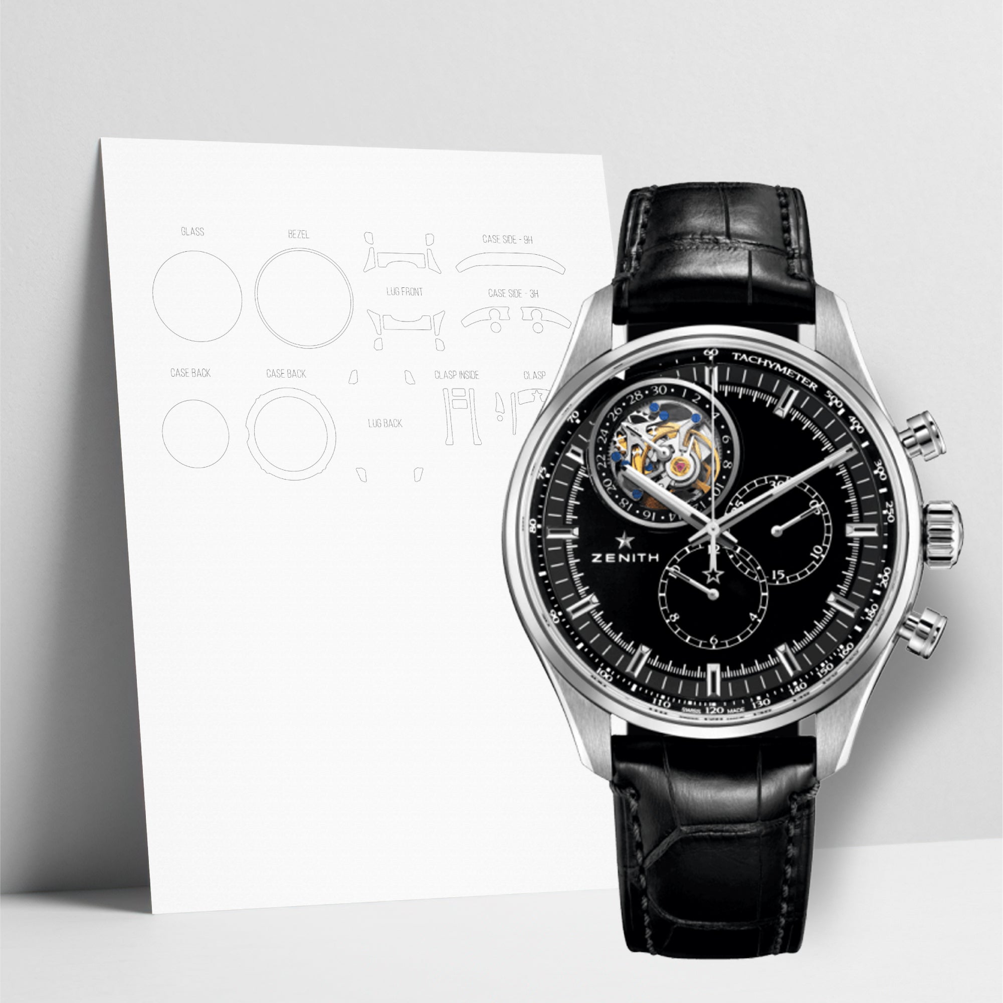 WATCHSHELL ZENITH EL PRIMERO 03.2280.4035/21.C714 45MM PROTECTIVE FILM