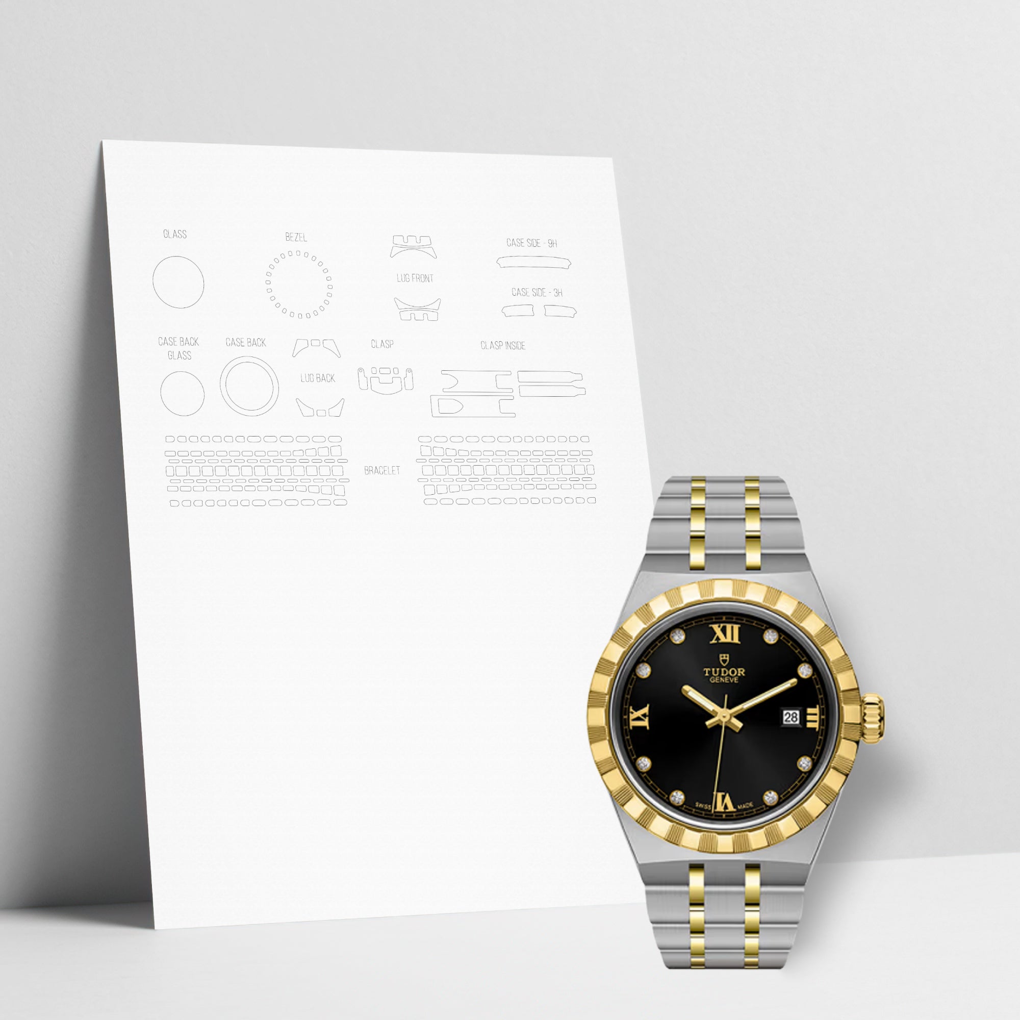 WATCHSHELL TUDOR ROYAL M28303 28MM PROTECTIVE FILM