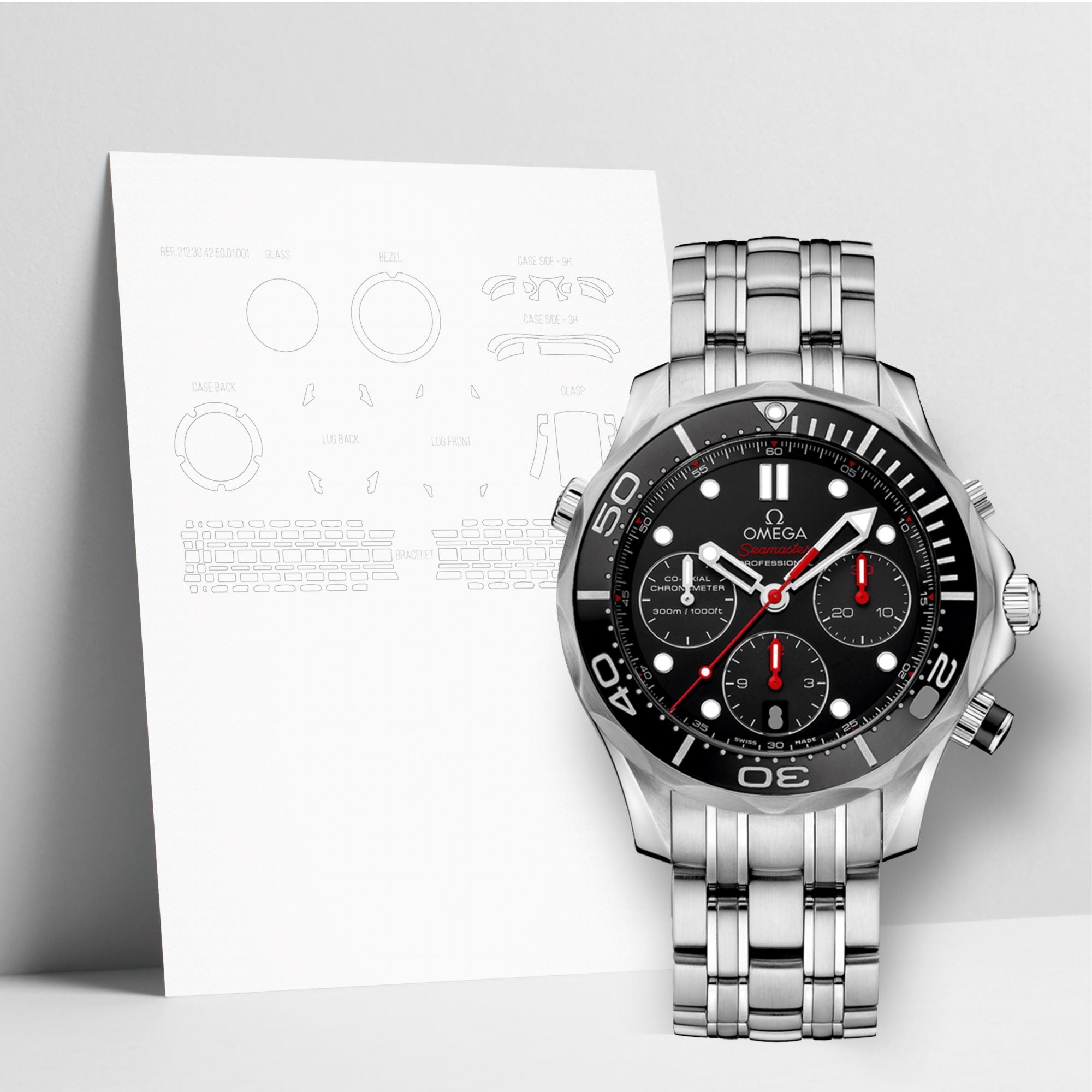 WATCHSHELL OMEGA DIVER 300M 212.30.42.50.03.001 41.5MM PROTECTIVE FILM