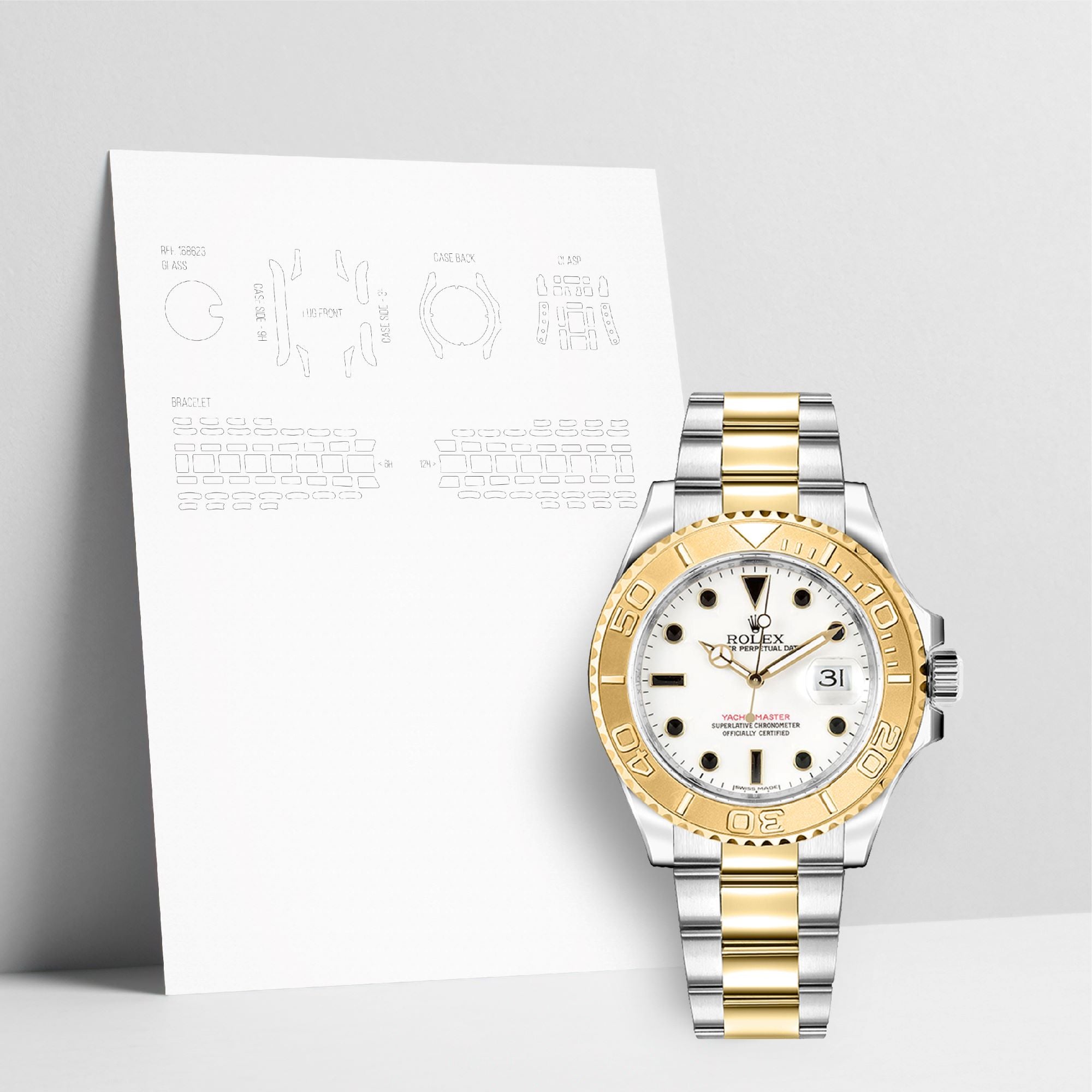 WATCHSHELL ROLEX YACHT-MASTER 168623 35MM OYSTER PROTECTIVE FILM